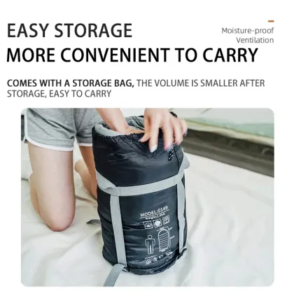 Portable All-Season Family Camping Sleeping Bag for Two