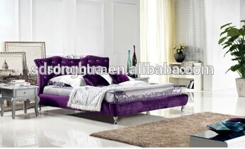 K156 Canton European home bedroom furniture modern leather PU Fabric upholstered bed