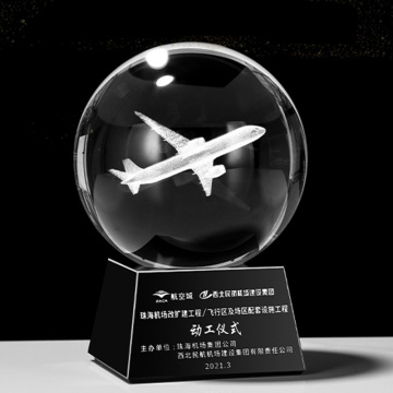Bola de cristal grabada con láser 3D personalizada con tema galáctico