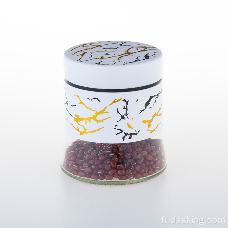 en marbre Kitchen Seasoning Spice pot en céramique set combinaison pot d&#39;assaisonnement de création d&#39;épices assaisonnant pot en plastique