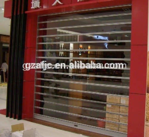 OKM galvanized steel grill rolling doors, shopfront roller grille doors, safety door design with grill