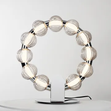 Modern Luxury Crystal Desk Lamp with Glass Shade for Home Decoration and Bedside Use