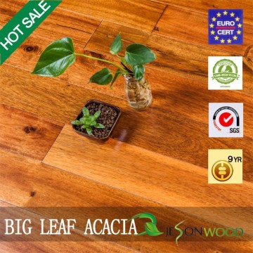 Large Leaf Acacia Solid Flooring & surface: smooth or handsraped
