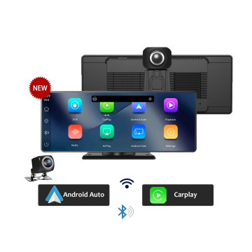 QSF 4K Touch Screen Car Radio: Dual Track Stereo, Light Sensor, Wireless AirPlay, CarPlay & Android Auto