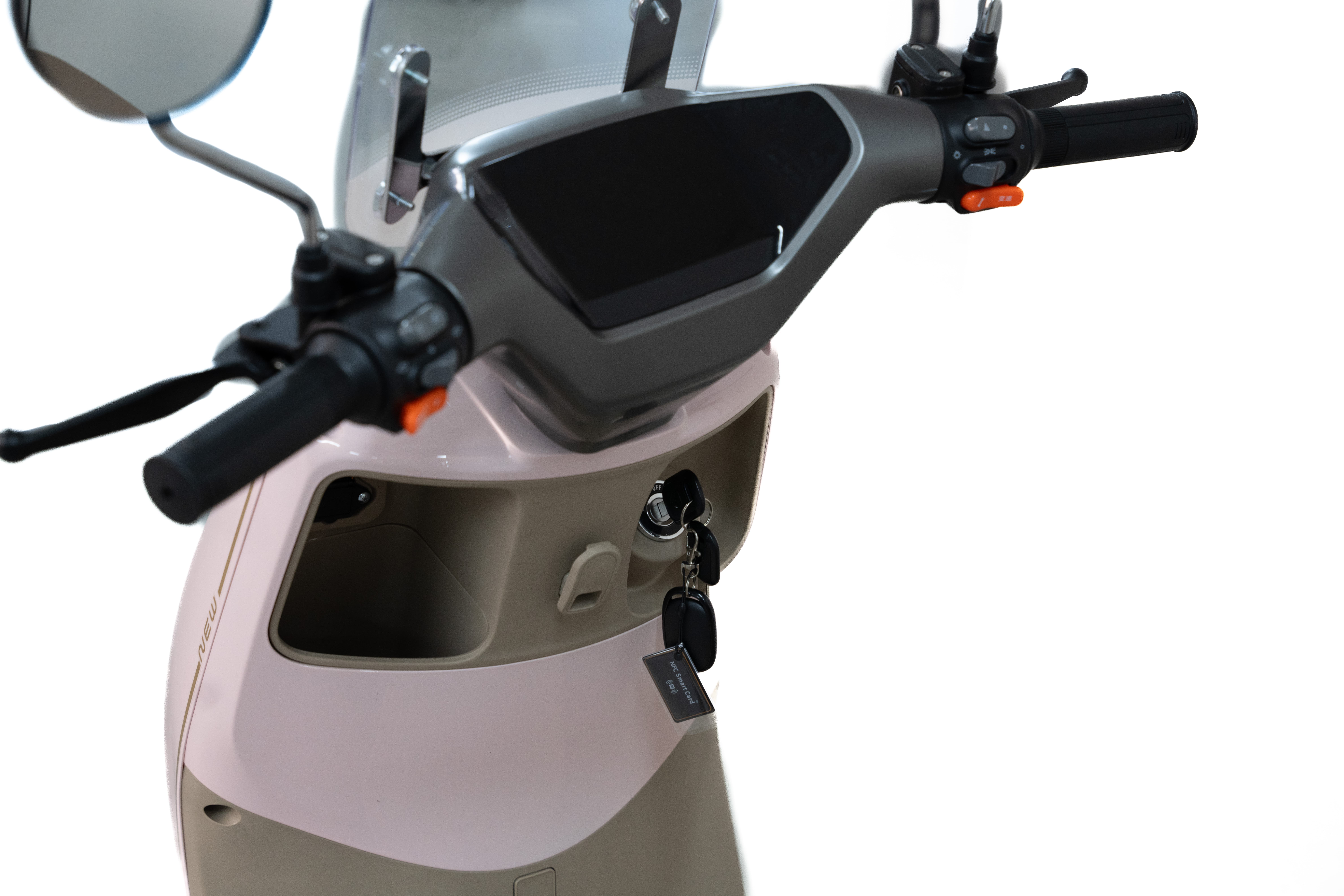 Soft Pink and Beige Electric Scooter