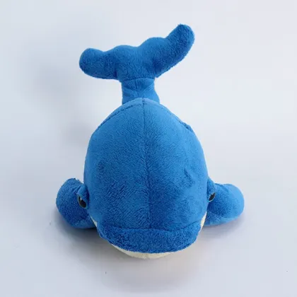 Top quality plush toy factory wholesale lovely stuffed blue whale plush toy