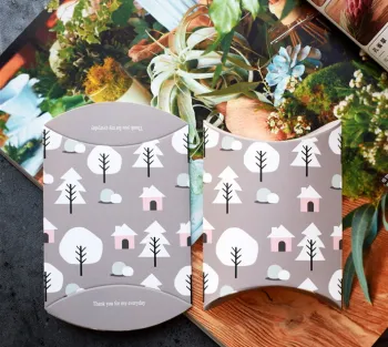 Pillow Shape DIY Vintage Colorful Box Paper Box Gift Candy Kraft pillow Paper Box