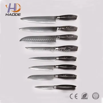 high quality japanese knife set with certificate