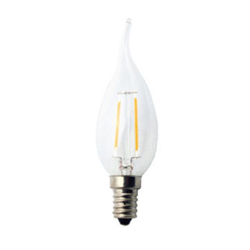 2.5W LED Filament Candle Light-(Round Design, 100LM/W, 2 Years Warranty