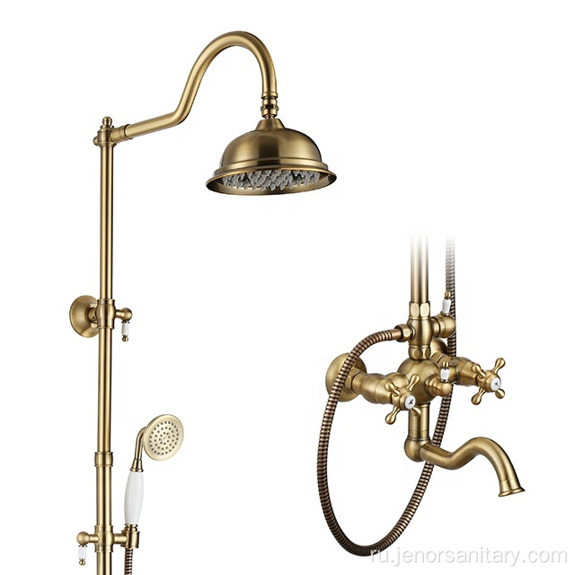 Набор для душа винтажный классический золотой кран для душа в ванной комнате