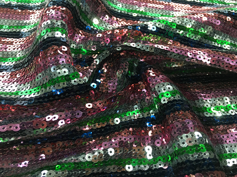 5MM Multicolor Sequin Embroidery Fabric