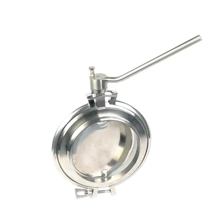 DN250 Food Grade Sanitary Manual Powder Butterfly Valve Stainless Steel Gripple Handle