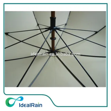 Hotel wooden handle sun and rain protection umbrella