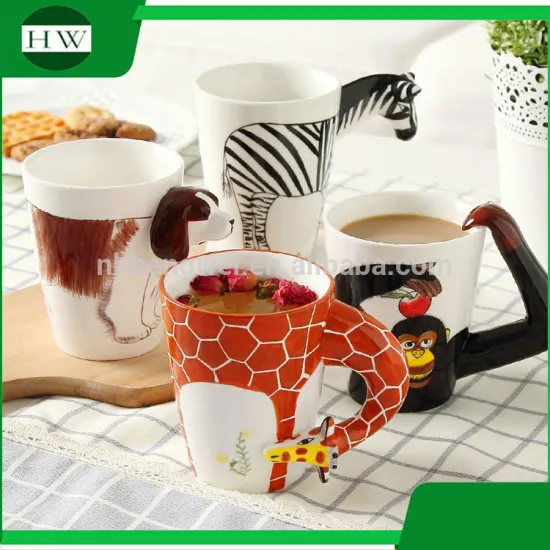 three-dimensional custom creative animal ceramic water tea milk coffee cup mug