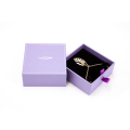Caja de anillo de embalaje de joyería púrpura