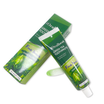OEM Green Tea Mint Toothpaste for Stain Removal and Whitening