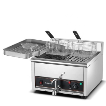 6L+6L High Power Commercial Dual-Tank Electric Fryer με έλεγχο χρονοδιακόπτη