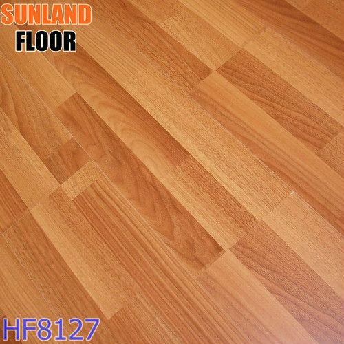 parqutte friendly wood composite panel walnut embossed waterproof jiangsu laminate flooring HF8111 good quality