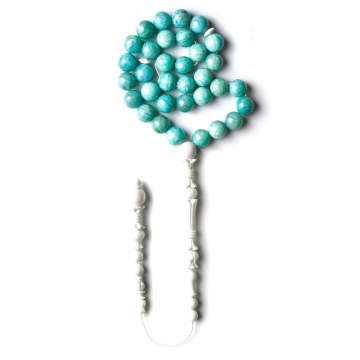 8mm, 10mm, 12mm Amazonite Islamic Prayer Bead Bracelet with Ocena Beads on Amazon