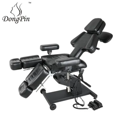 Fully Adjustable Tattoo Electric Black Chair for Studio