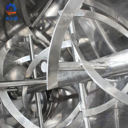 Small horizontal food spiral belt mixer