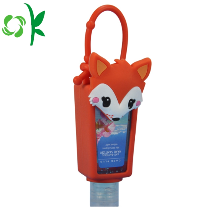 Cartoon Design Silicone Custom Sanitizer Holder for Bag