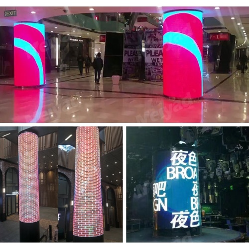 Curving LED video screen