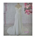 Long sleeve lace applique backless mermaid trumpet wedding dress ball gown luxury bride