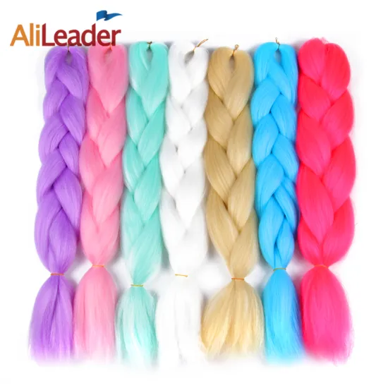Alileader 16 Colors Single Color Expression Synthetic Braiding Hair Jumbo Crochet Braid For Women