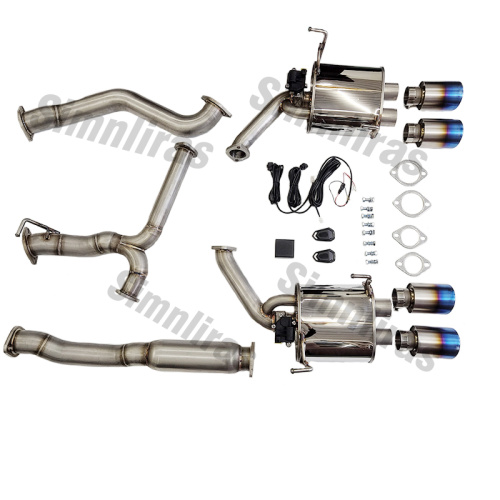 Kit di scarico elettrico con valvola ad alte prestazioni per VAB WRX STI-Fibra di carbonio/punte in titanio Opzionali