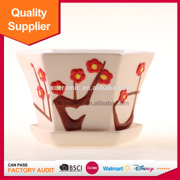 Hot selling magnetic mini flowerpot ceramic pot for garden decoration
