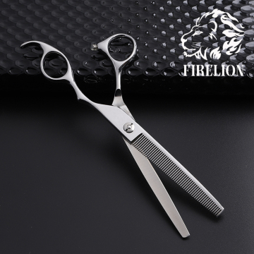 FIRELION 7-inch Stainless Steel Pet Thinning Scissors for Dog Grooming
