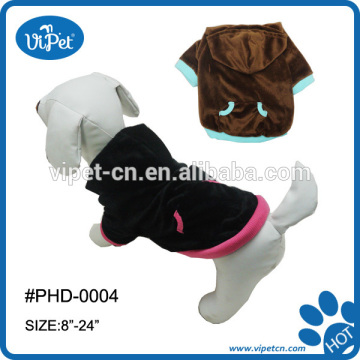 Pet hoody with red&black plush clothes