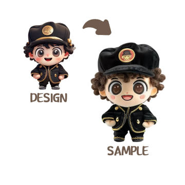 Custom 10cm-30cm Chibi Style K-Pop Plush Dolls with Removable Clothing