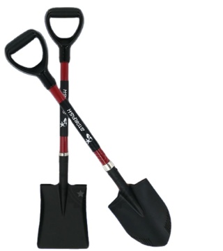 New product Russia Agricultural Shovel with Square Blade and Comfortable D-Grip A Fiberglass Handle