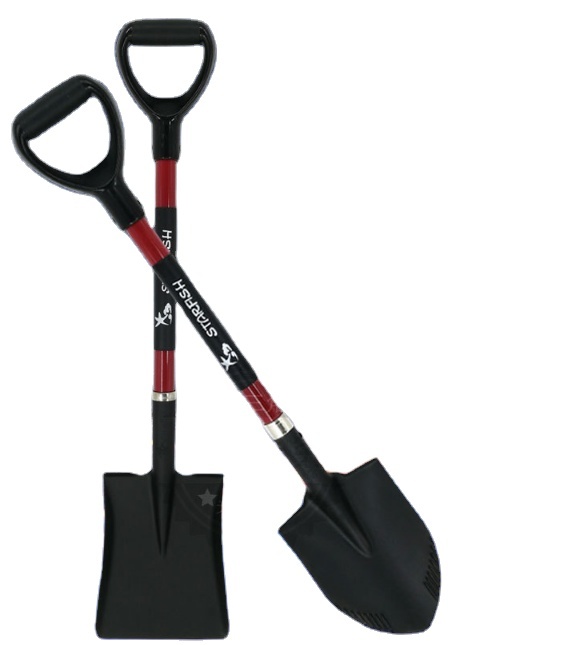 New product Russia Agricultural Shovel with Square Blade and Comfortable D-Grip A Fiberglass Handle