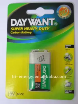 6F22 9V PVC Jacket Dry battery
