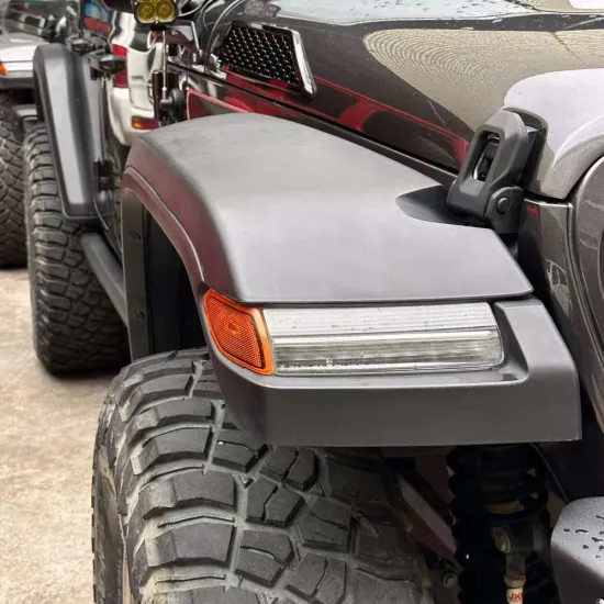 Maiker Manufacturer LED Front Fender Flares for Jeep Wrangler JL 4x4 Accessories