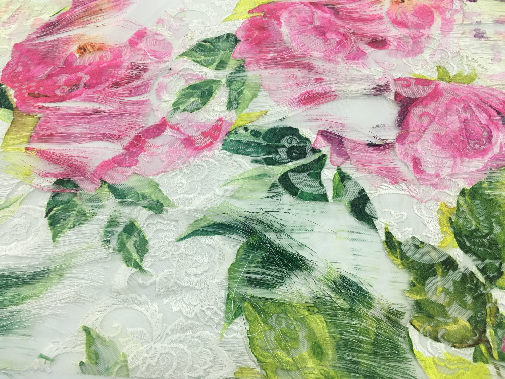 Print Embroidery Fabric