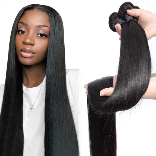 High Quality Mink 10A One Donor 40 Inches 50 Inch Unprocessed Brazilian Raw Bundles Cuticle Aligned Virgin Hair