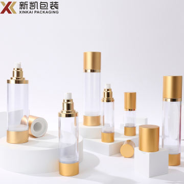 15ml to 200ml Lotion Plastic Airless Bottles: Premium Cosmetic Packaging with Metal Lid and Airless Pump