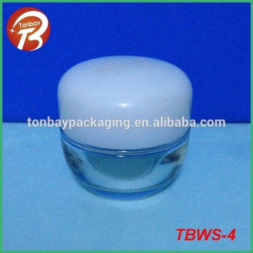 30g face cream glass jar jar with white plastic cap TBWS-4