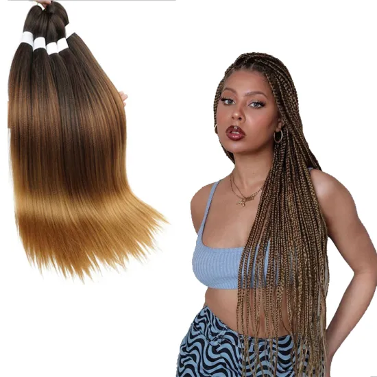 Clean Soft 26 Inch 90g For African Jumbo Crochet Braiding Hair Extension Synthetic Fiber Braid Box Pre Stretched Braiding Hair