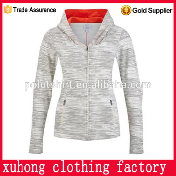 2015 custom winter cotton full-zip hoodies women