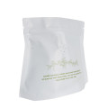 sacchetti di sacchetti con chiusura lampo per caffè stand up bianco compostabili