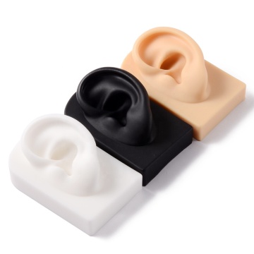 Silicone Display Ear Model: Semi-Circular Rectangular Simulation Silicone Stud Earrings Display Stand
