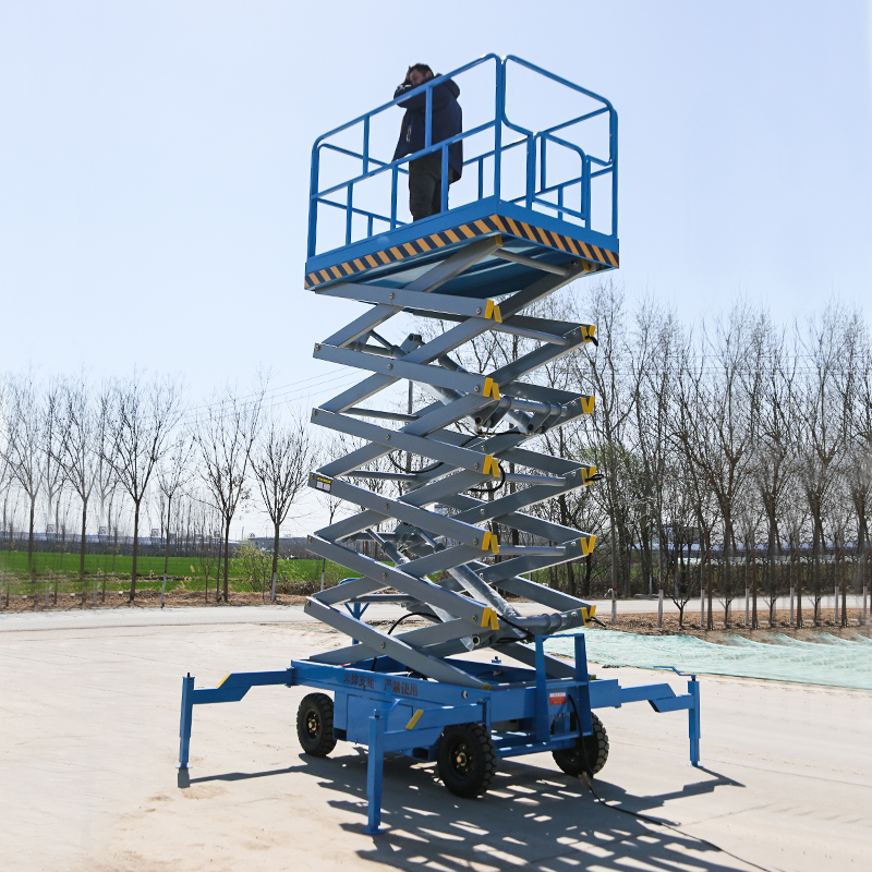 4-16m Manual Movable Scissor Lift Hydraulic Mobile Electric Scissor Lift Platform Power Man Lift Aerial Work Platform Equipment