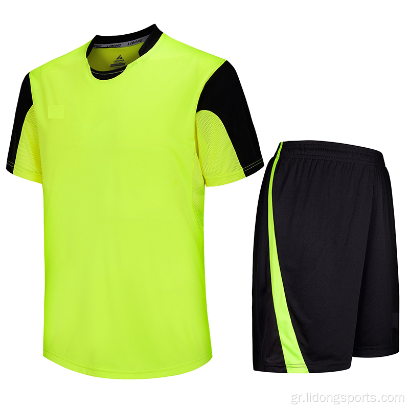Χονδρική ποδοσφαιρική φανέλα Polyester ποδοσφαίρου Jersey Set