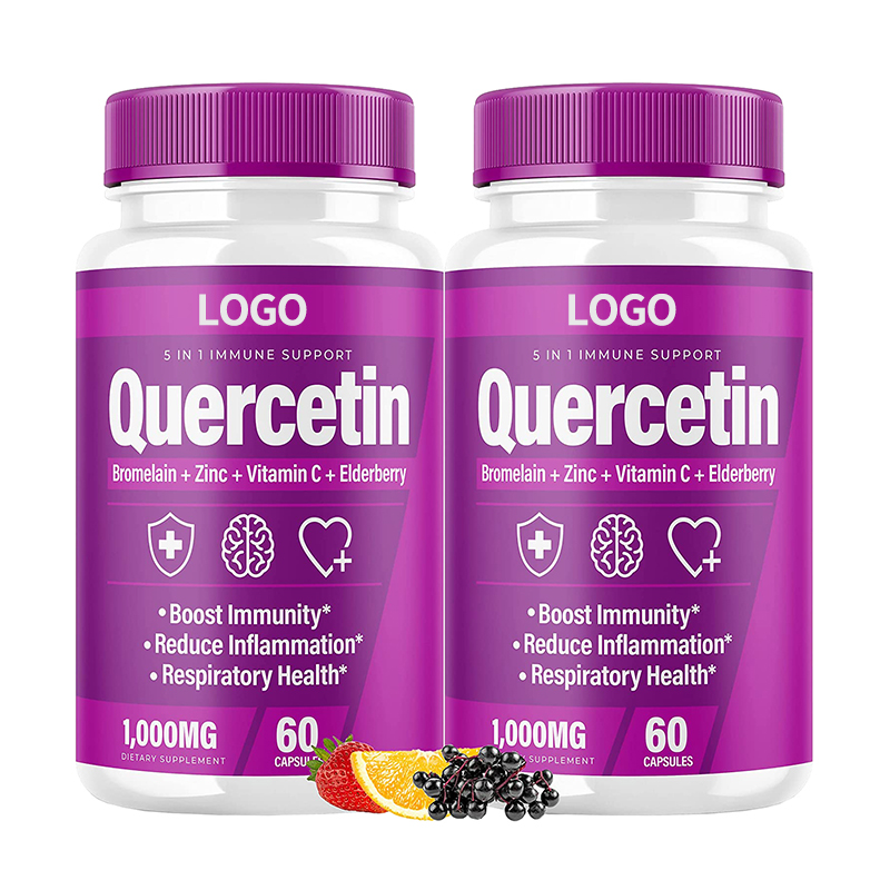 OEM/ODM Suport imunitar Bromelain Vitamina C și Zinc Quercetină Gummies Vegan Elderberry și Vitamina D3 Quercetină Gummies