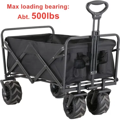 Portable Collapsible Garden Wagon - Beach Trolley Cart for Camping and Sports